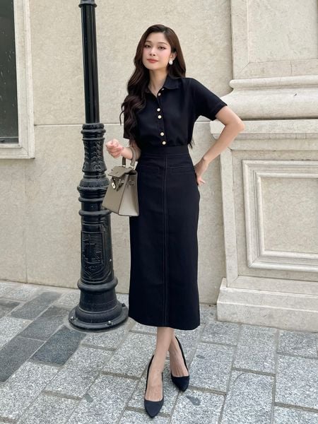  Set áo sơ mi phối chân váy - K3265 