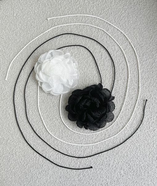  Hoa cổ chất tơ voan ánh kim sang trọng-TK4051 