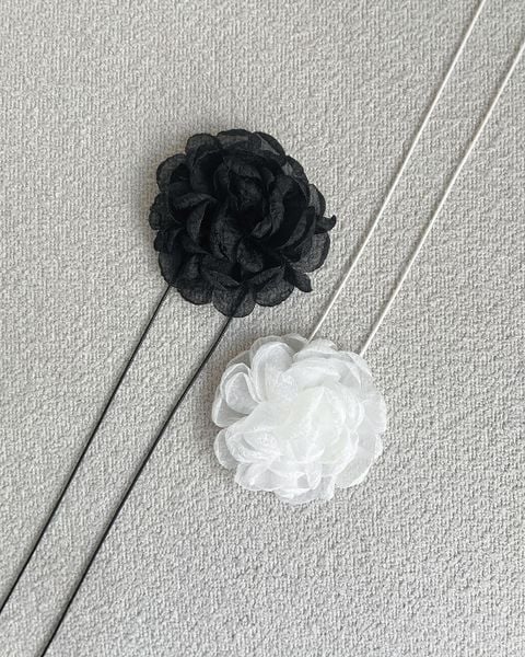  Hoa cổ chất tơ voan ánh kim sang trọng-TK4051 