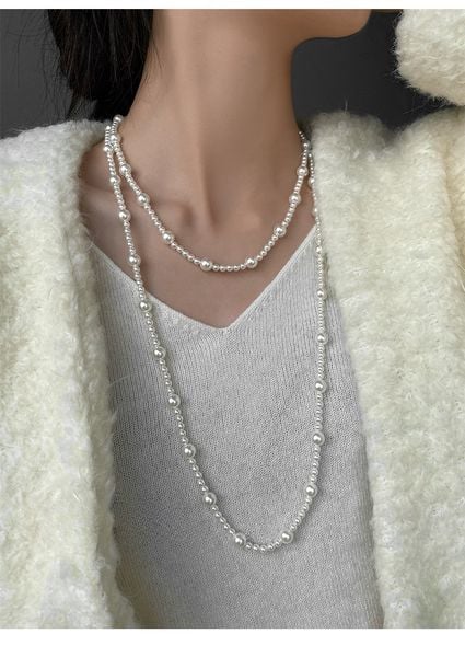  Dây chuyền nữ chuỗi ngọc trai nhỏ lớn-N18 