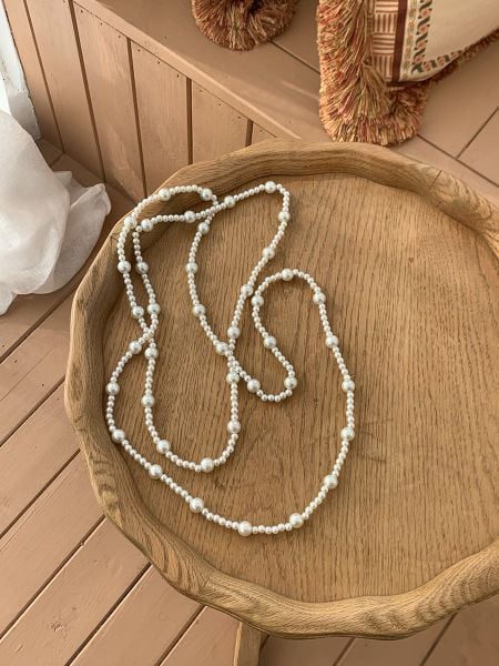  Dây chuyền nữ chuỗi ngọc trai nhỏ lớn-N18 