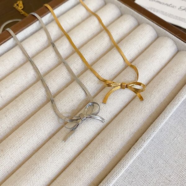  Dây chuyền nữ choker hình nơ-N05 