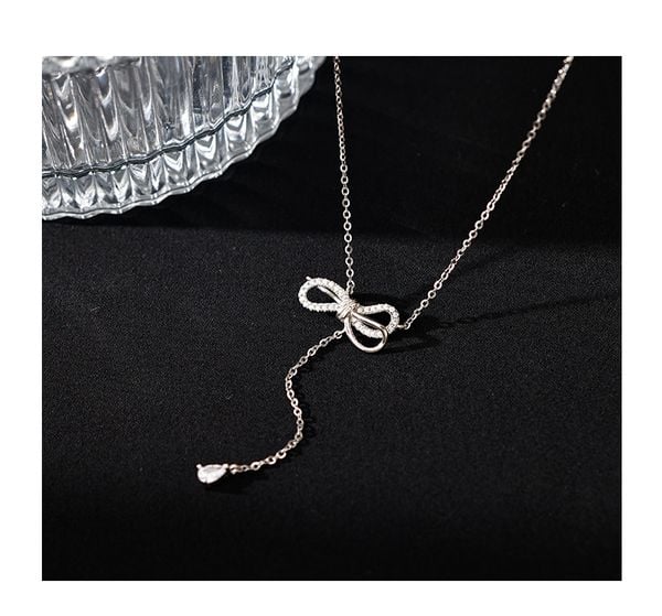  Dây chuyền nữ choker hình nơ dài-N08 