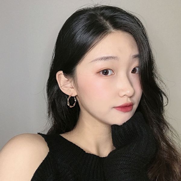  Bông tai khoen tròn dạng xoắn-E04 