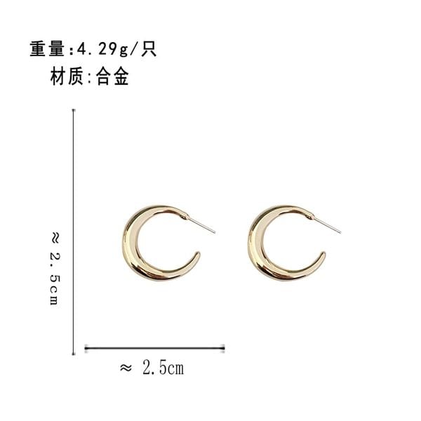  Bông tai nữ khoen tròn mạ vàng/bạc-E01 