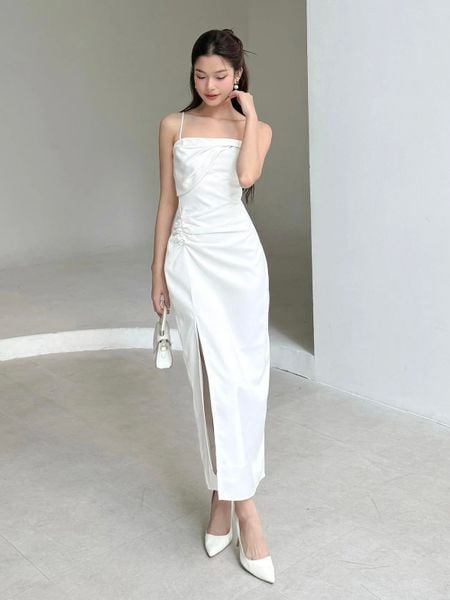  Đầm 2 dây xẻ đùi xoắn kiểu -D3081 
