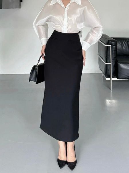 Mặt trước của Chân váy suông dáng dài - V3609