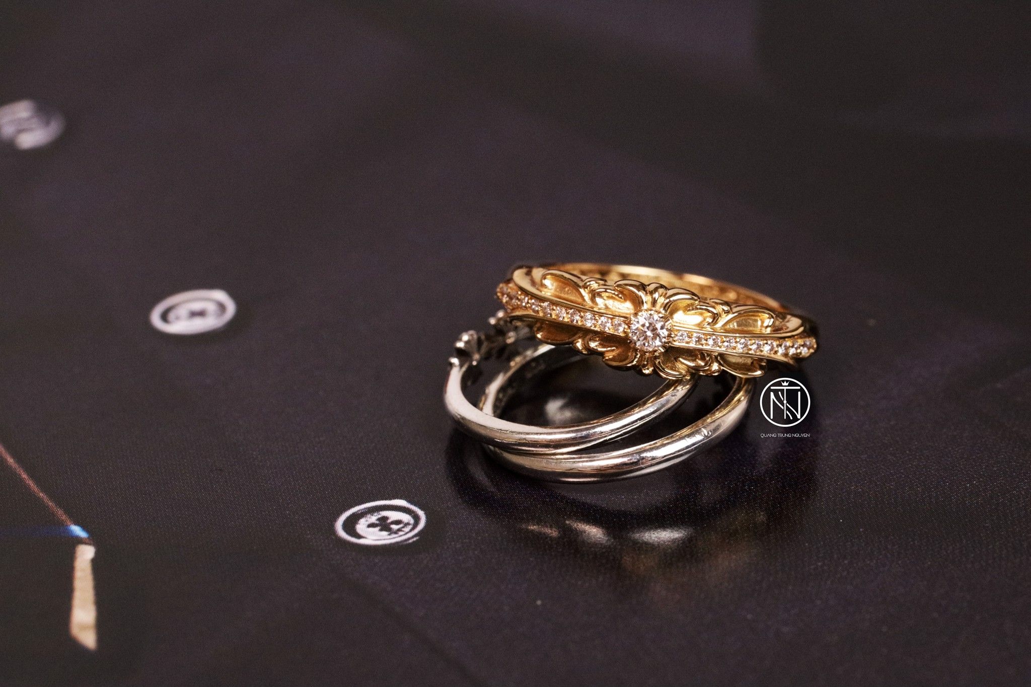Chrome Hearts baby floral 22k pave diamond QTN