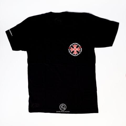 Áo Chrome hearts red logo black tee