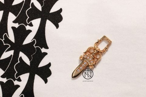 Chrome hearts dagger 22k pave diamond pendant