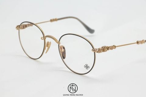 Kính mắt CHROME HEARTS - BUBBA A -MATTE GOLD PLATED MATTE GRAPHITE