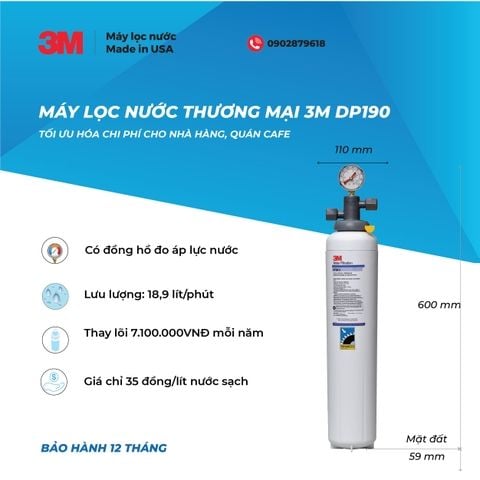 Máy Lọc Nước Công Suất Lớn 3M ICE190-S
