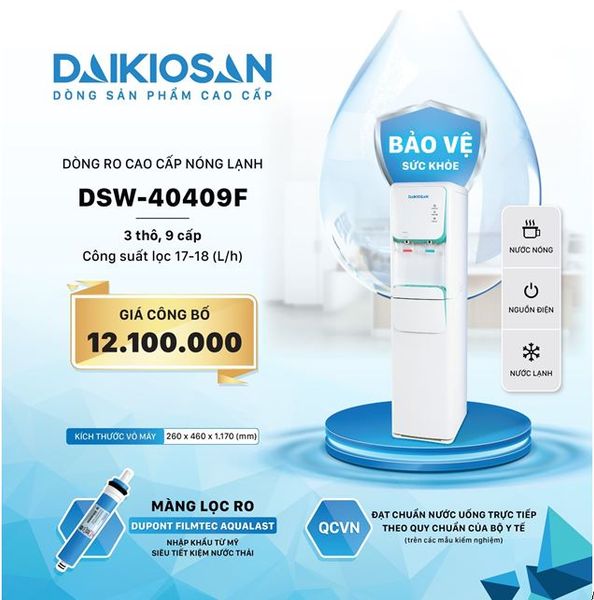 Máy Lọc Nước RO Daikiosan DSW-40409F - Nóng Lạnh