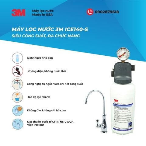Máy Lọc Nước 3M ICE140-S Kèm Vòi 3M
