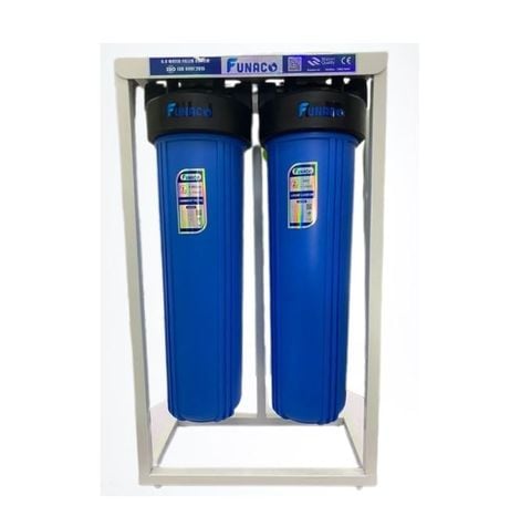 Lọc Nước Đầu Nguồn 2 Cấp Biglue 20inch Funaco (Xanh - Kèm Khung)