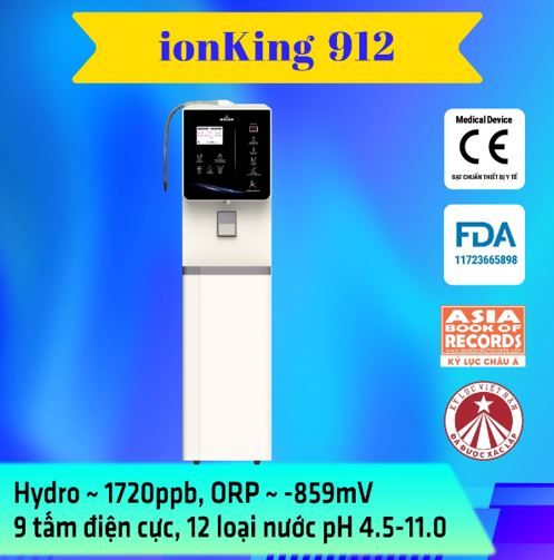Máy Lọc Nước Ion Kiềm Robot IONKING 912