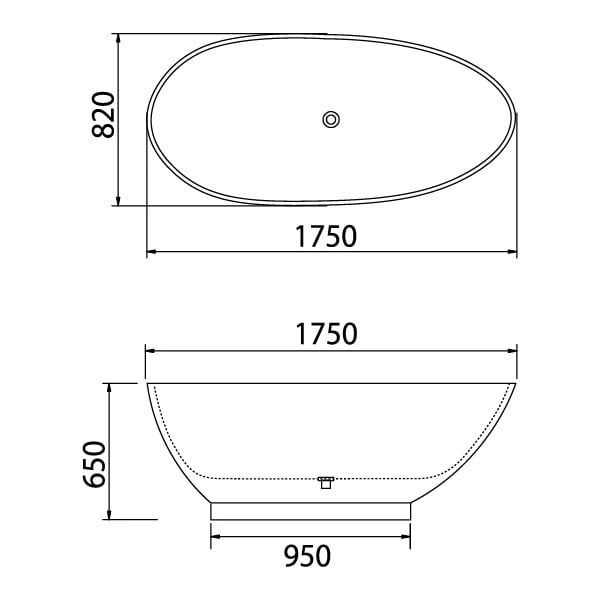 Bồn Tắm Đá Platinum P.61.350