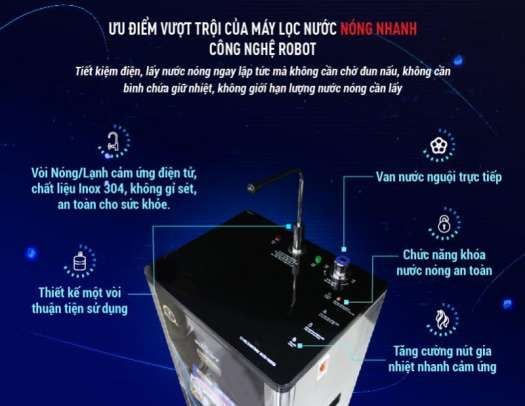 Máy Lọc Nước Robot ELITE PRO 739GK-UR Nóng Lạnh