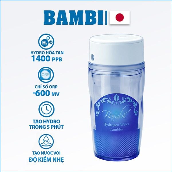 Bình Tạo Nước Hydrogen Cầm Tay Bambi