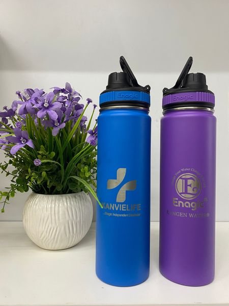 Bình Đựng Nước Điện Giải Kangen 750ML - Inox Giữ Nhiệt (Xanh)