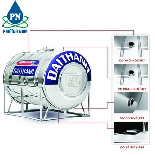 Bồn Nước Inox 500 lít Đại Thành Ngang