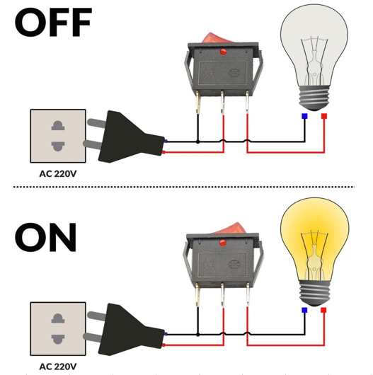Công Tắc Bập Bênh 3 Chân - ON OFF