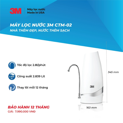 Máy Lọc Nước Uống Để Bàn 3M CTM-02