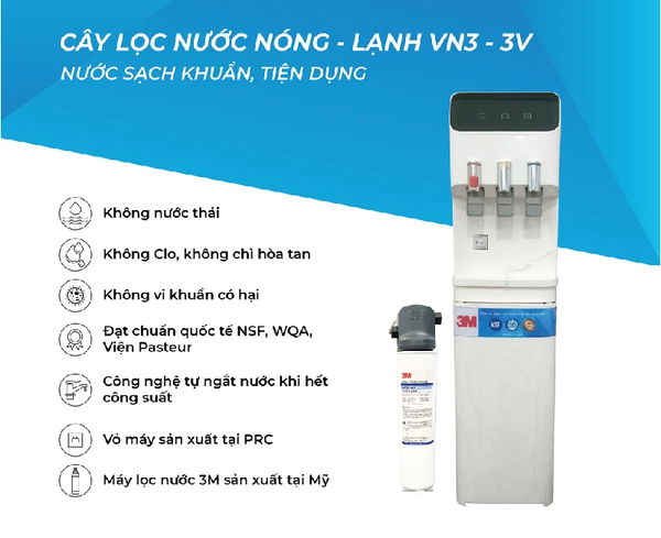 Máy Lọc Nước Nóng Lạnh 3M VN3-3V