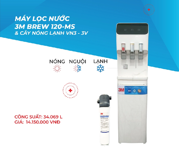 Máy Lọc Nước Nóng Lạnh 3M VN3-3V