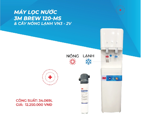 Máy Lọc Nước Nóng Lạnh 3M VN3-2V