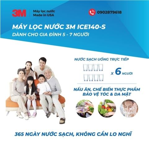 Máy Lọc Nước 3M ICE140-S Kèm Vòi 3M