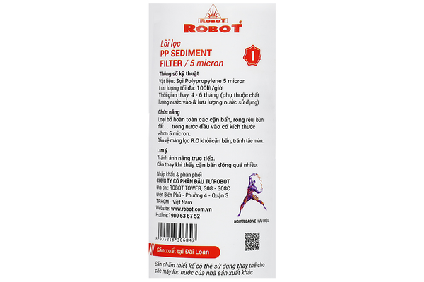 Lõi Lọc Robot - PP 5 Micron 10'