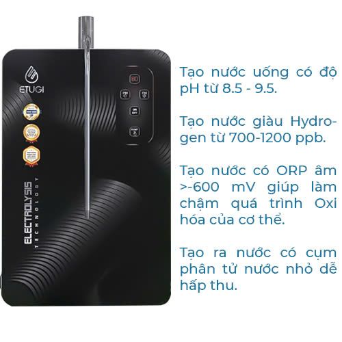 Máy chuyển Đổi Điện Phân Ion Kiềm Etugi – ETG 102TT-CU