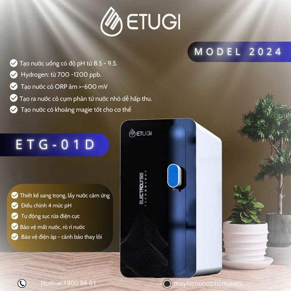 Máy Lọc Nước Ion Kiềm Etugi 3 in 1 – ETG 01D (Để Bàn)