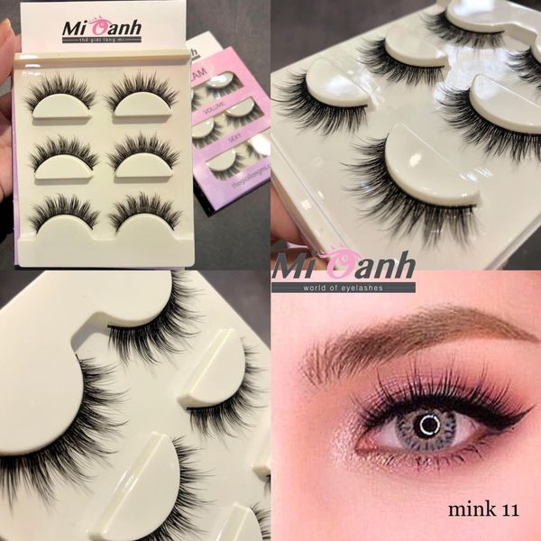  Mink 11 Hộp lông mi lông chồn 3 cặp với kiểu dáng siêu ấn tượng thương hiệu Mi Oanh 