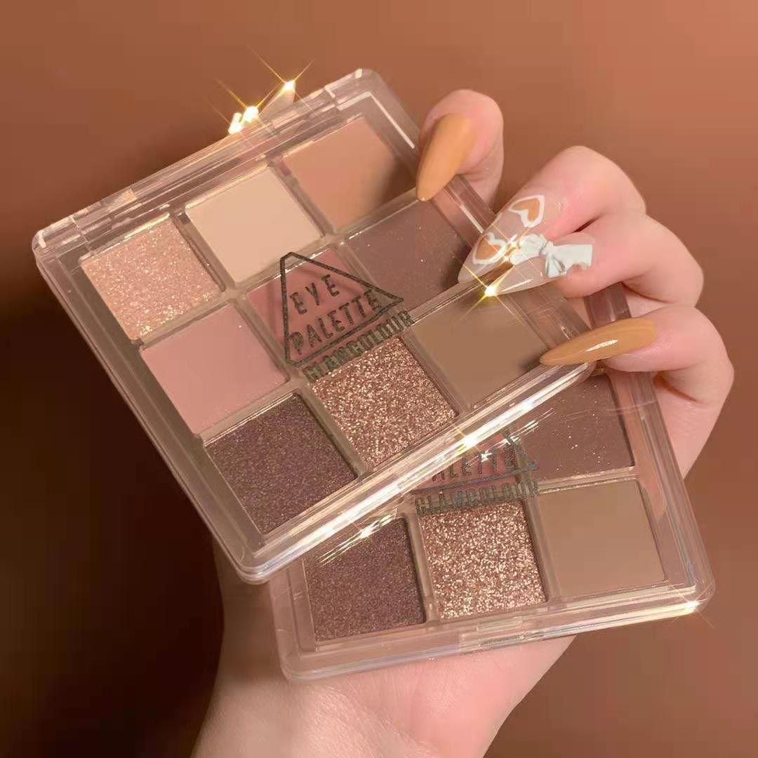  PHẤN MẮT 9 Ô MÀU HỒNG ĐẤT GLAMCOLOUR 