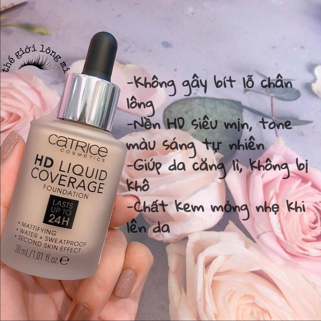  HD Liquid Coverage Kem Nền Siêu Che Phủ Lên Đến 24 Giờ - Thương Hiệu Catrice (Đức) 