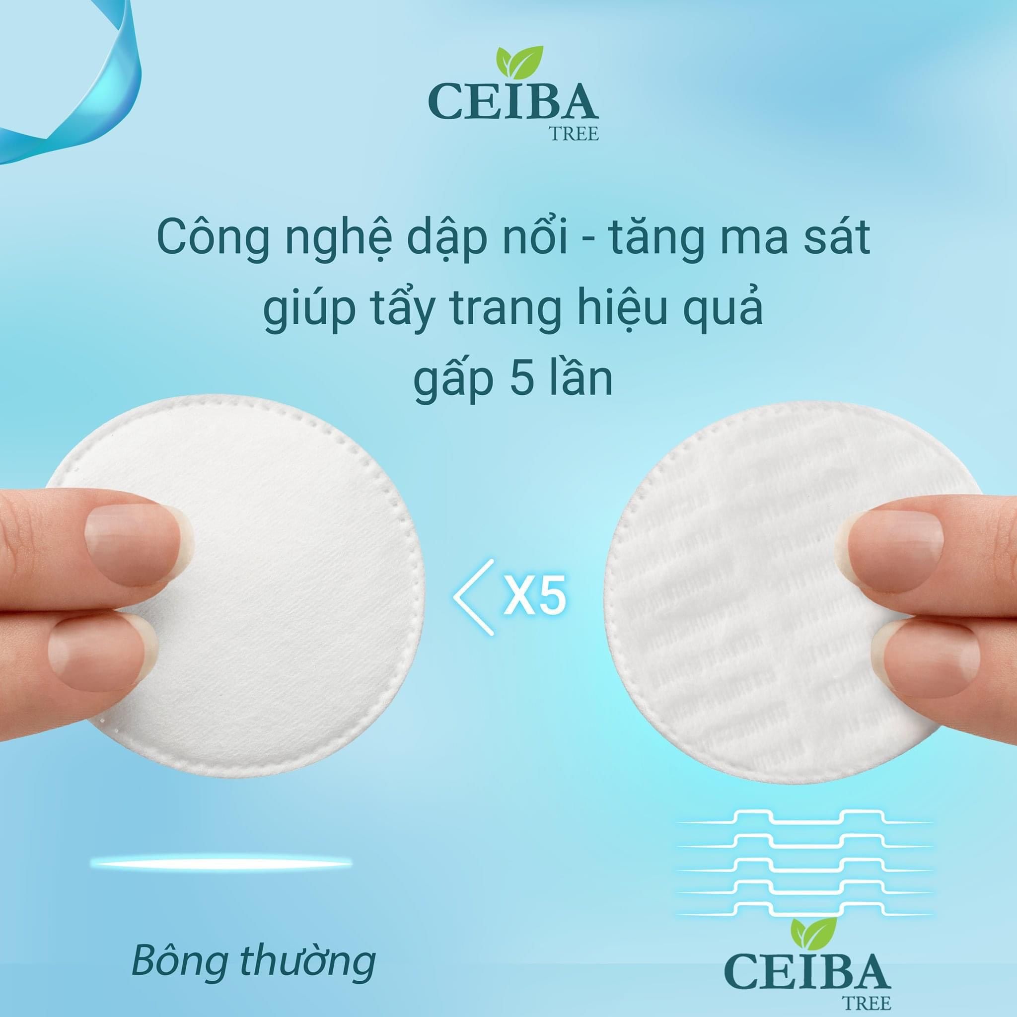  CEIBA BÔNG TẨY TRANG 120 MIẾNG 