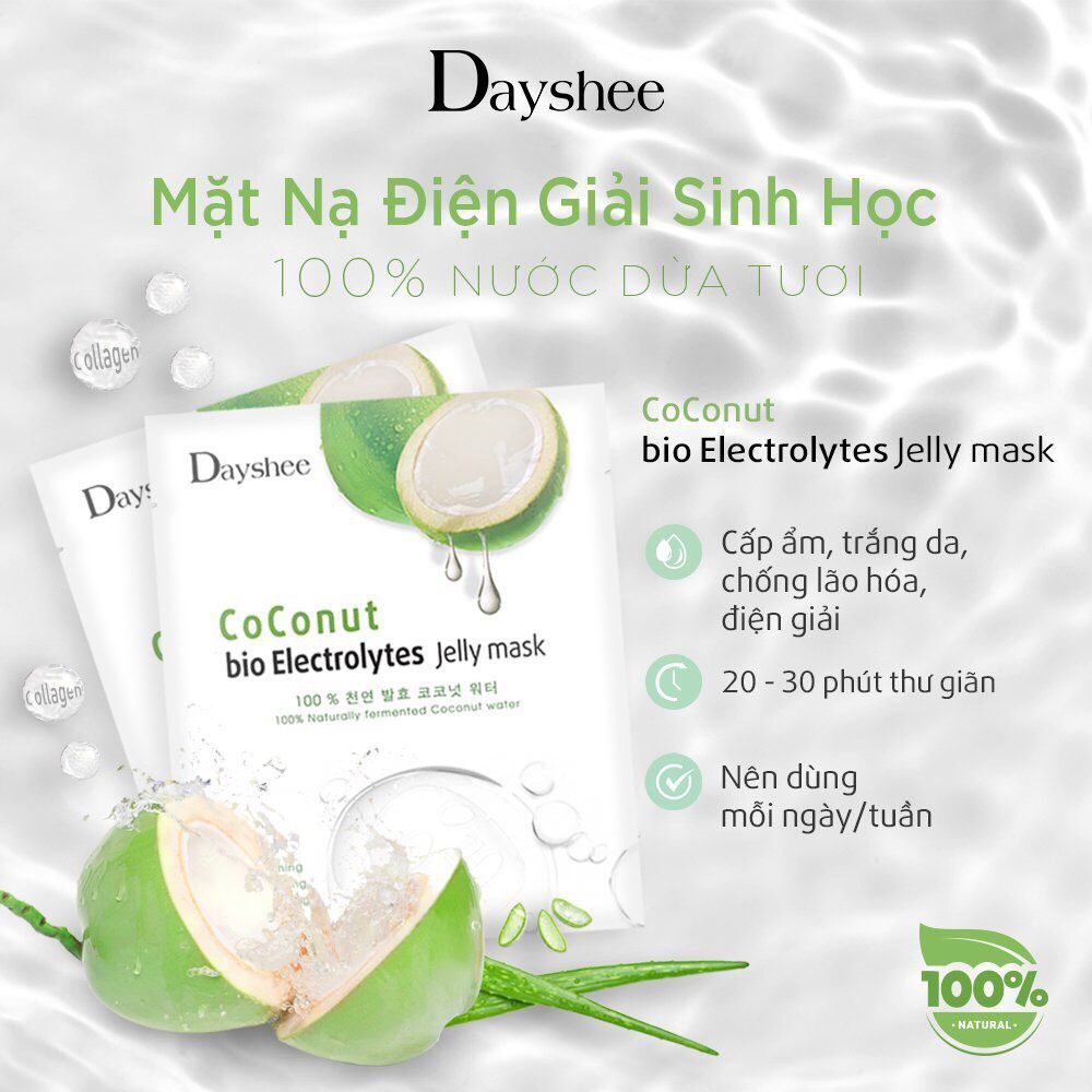  DAYSHEE MẶT NẠ ĐIỆN GIẢI SINH HỌC NƯỚC DỪA TƯƠI 