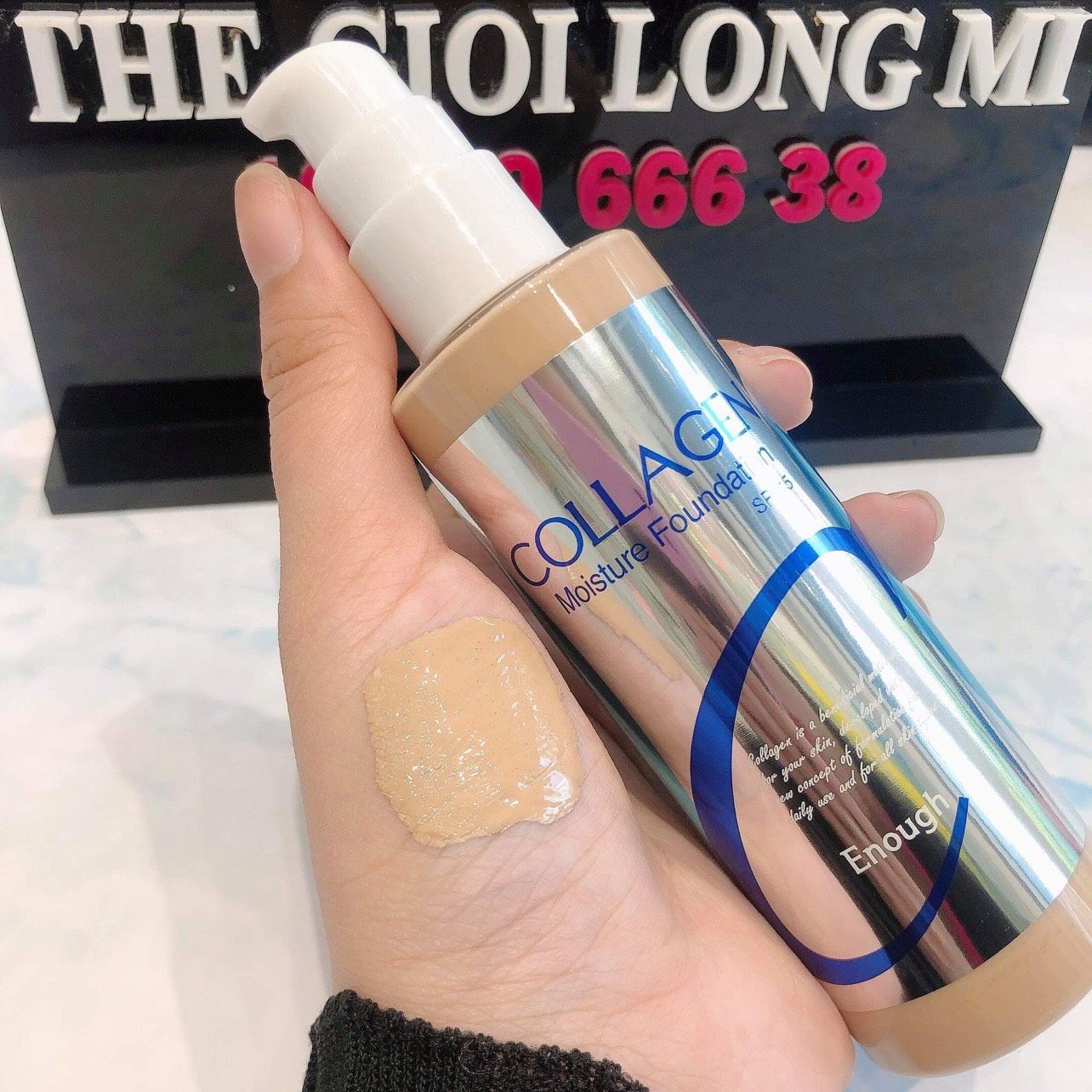  Enough kem nền dưỡng ẩm tinh chất Collagen 