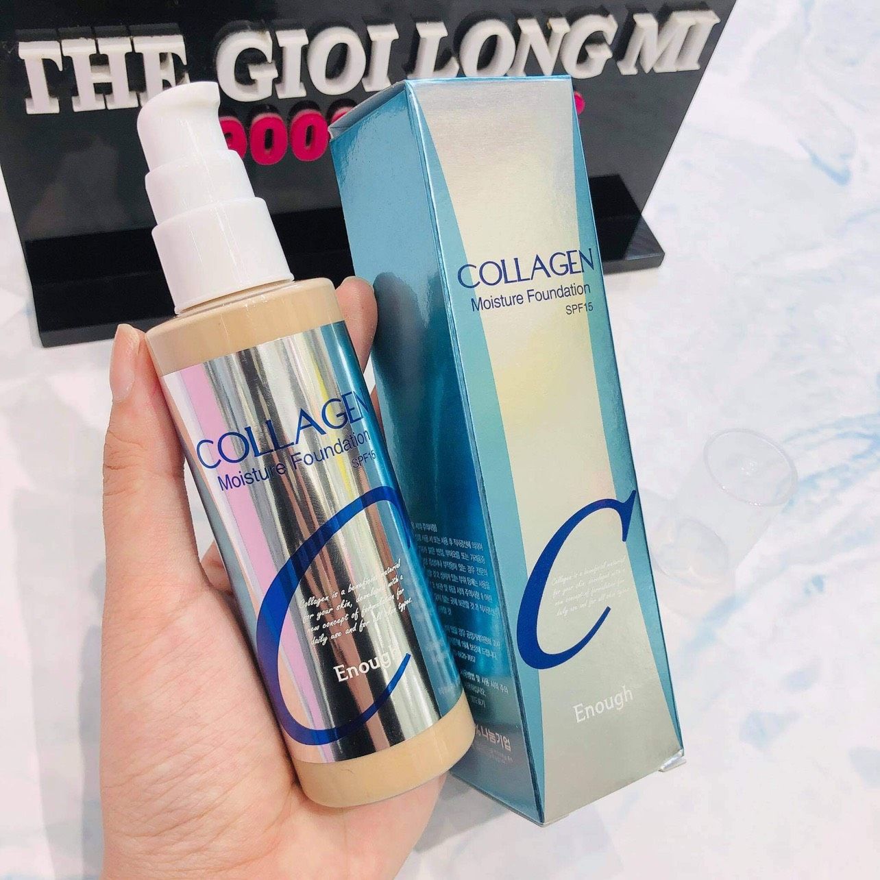  Enough kem nền dưỡng ẩm tinh chất Collagen 