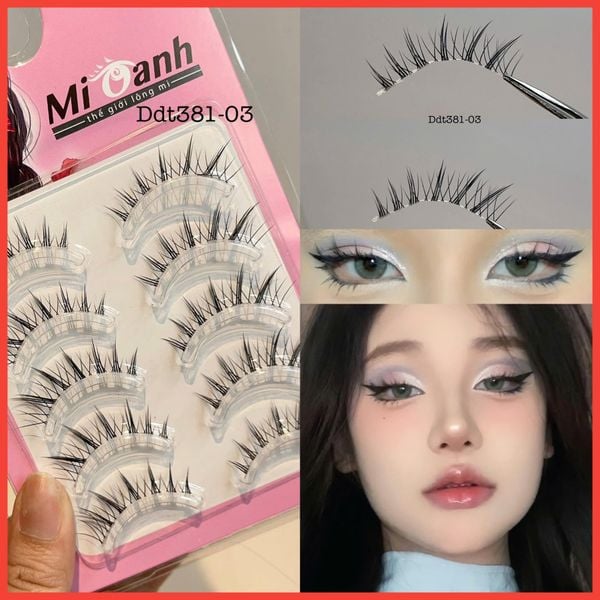  380-03 hộp lông mi lông chồn 5 cặp thương hiệu Mi Oanh 