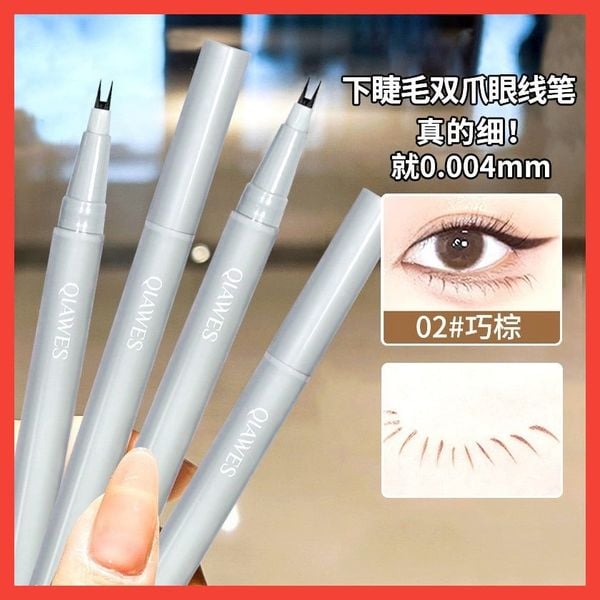  Bút kẻ mi dưới 2 nét thương hiệu Qiawes sắc nét với độ dày chỉ 0.004mm 