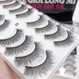  E8 hộp lông mi giả 10 cặp làm bằng tóc thật chuẩn xuất khẩu Mỹ thương hiệu Kazumi 