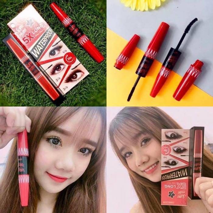  5X super model mascara chuốt mi thần thánh kéo sợi mi siêu dài thương hiệu Sivanna Colors (Thái Lan) 