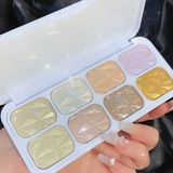  Nyxkiss hộp phấn highlight 8 màu siêu nhũ đa chức năng 