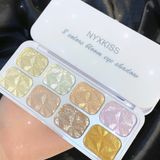  Nyxkiss hộp phấn highlight 8 màu siêu nhũ đa chức năng 