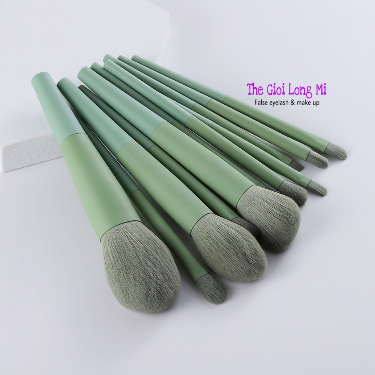  K22 SET CỌ CÁ NHÂN 11 CÂY LÔNG THÚ XANH LÁ PASTEL 