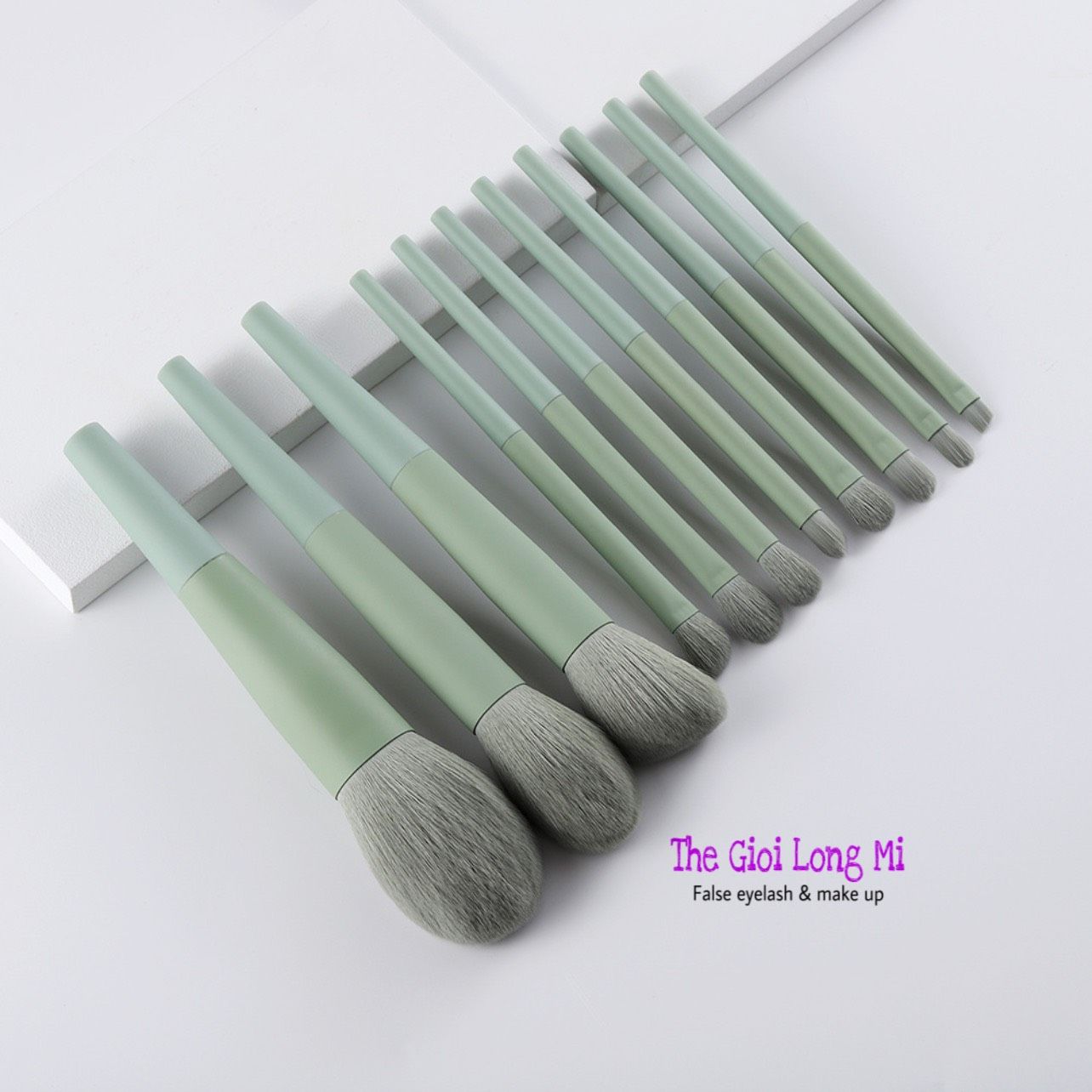  K22 SET CỌ CÁ NHÂN 11 CÂY LÔNG THÚ XANH LÁ PASTEL 