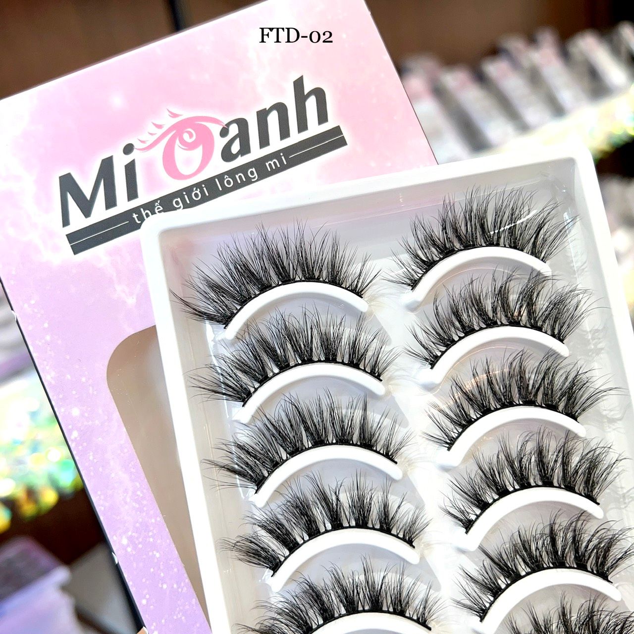  FTD-02 hộp lông mi lông chồn 10 cặp thương hiệu Mi Oanh 